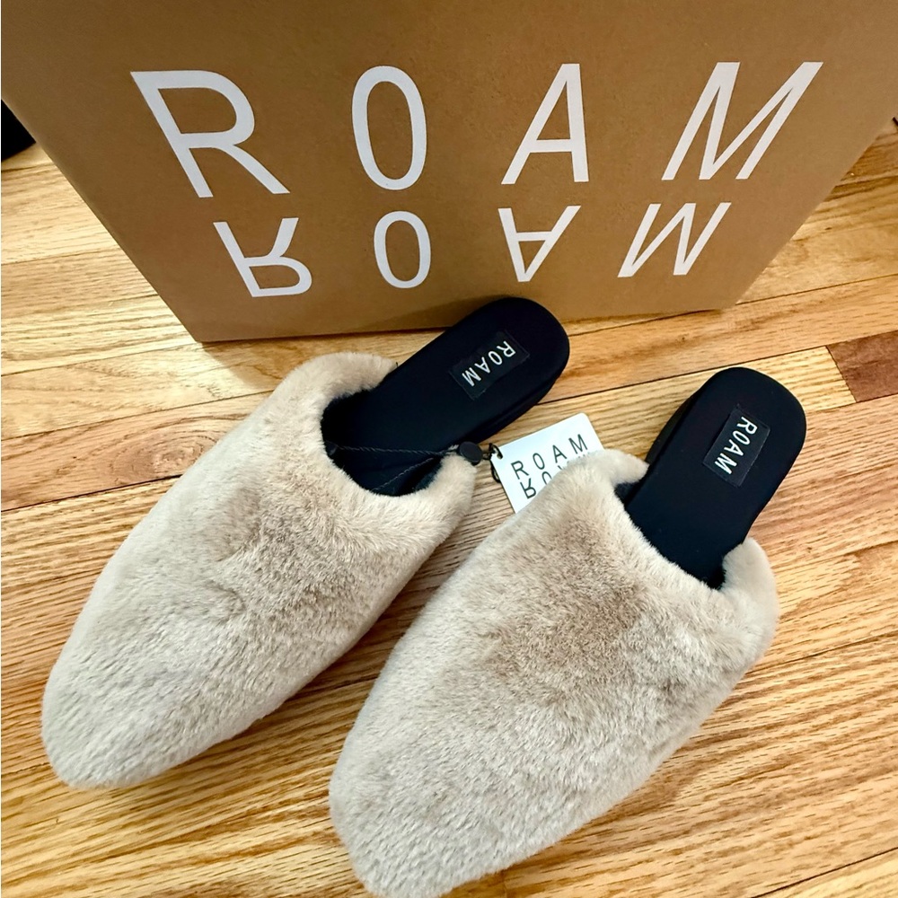 ROAM Plush Cream Slip-On Loafers